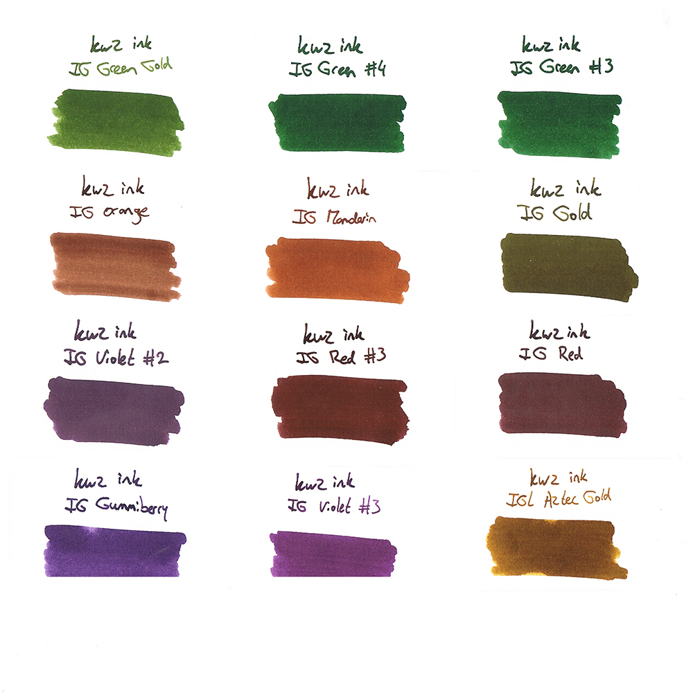 KWZ Iron Gall Ink - Ink Bottles (21 colors) KWZ Iron Gall Ink - Ink Bottles (21 colors)