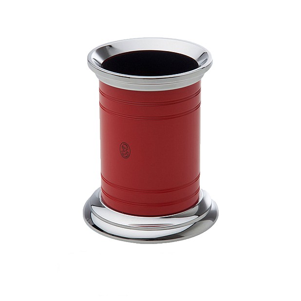 El Casco Shiny Chrome & Red Pen Holder