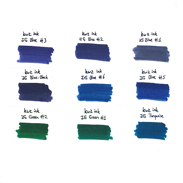 KWZ Iron Gall Ink - Garrafas de Tinta (21 cores)