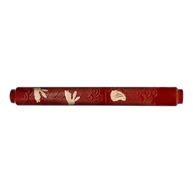 AP Limited Editions Sakura Lacquer Art Red Rabbits in a Summer Garden Vulpen