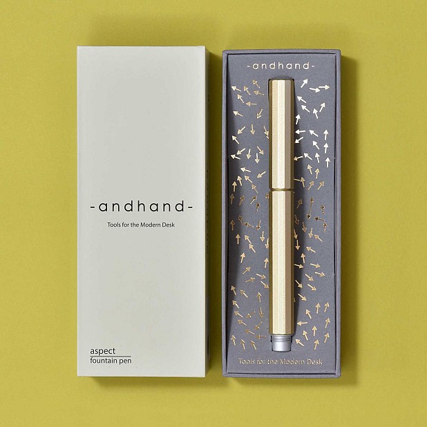 Andhand Aspect Gold Lustre Plumo Estilográfica