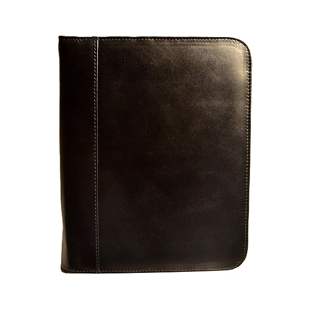 Aston Leather Black Collector's Zippered Pen Pouch (Twentyfold)