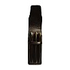 Aston Leather Black Soft Flap Pen Pouch (Triple)