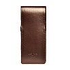 Aston Leather Brown Soft Flap Pen Pouch (Triple)