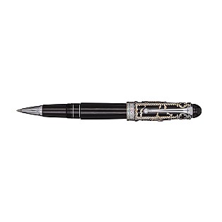 Aurora 88 Venezia Black Sterling Silver Roller