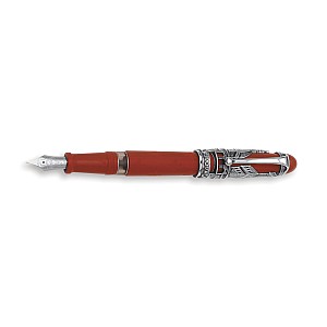 Aurora 88 Firenze Red Sterling Silver Caneta de Tinta Permanente