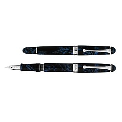 Aurora 88 Ebonite Marbled Blue ST Fountain Pen