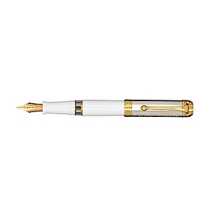 Aurora Sacra Sindone White and Sterling Silver Limited Edition Pióro Wieczne