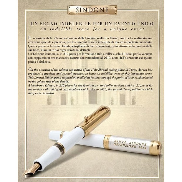 Aurora Sacra Sindone White and Sterling Silver Limited Edition Reservoarpenna