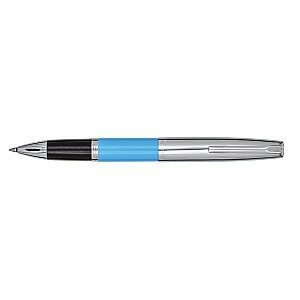 Aurora Duo Cart Light Blue and Chrome Rollerball
