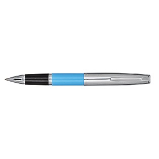 Aurora Duo Cart Light Blue and Chrome Tintenroller
