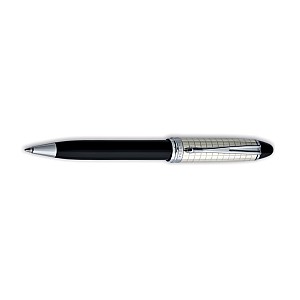 Aurora Ipsilon Sterling Silver Black Quadra CT Ballpoint