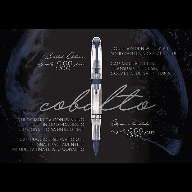Aurora Trilobiti Collection Cobalto Demonstrator Pióro Wieczne