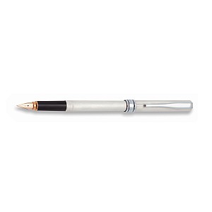 Aurora Magellano Solid Sterling Silver Linear Guilloche Fountain pen