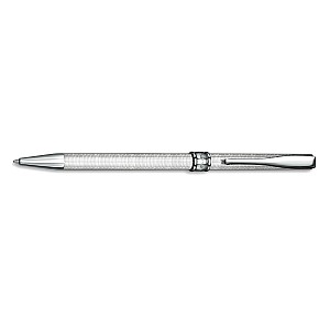 Aurora Magellano Solid Sterling Silver Barley Guilloche Ballpoint