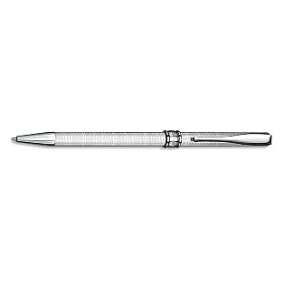 Aurora Magellano Solid Sterling Silver Barley Guilloche Kugelschreiber