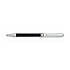 Aurora Magellano Solid Sterling Silver Linear Guilloche and Black Ballpoint