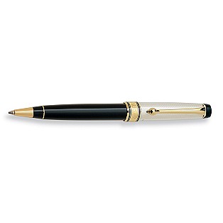 Aurora Optima Grana di Riso Black and Sterling Silver GT Ballpoint