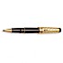 Aurora Optima Riflessi Black and Gold Rollerball
