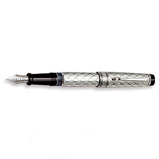 Aurora Optima Riflessi Sterling Silver Caneta de Tinta Permanente