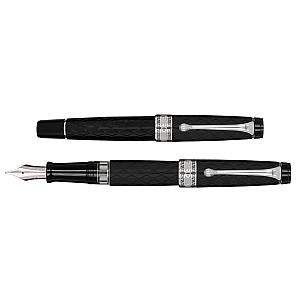 Aurora Optima Rombo Guilloché Black CT Stylo plume