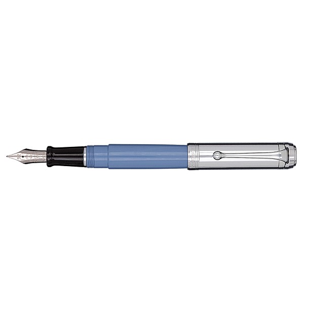 Aurora Talentum Light Blue and Chrome Big Fountain pen