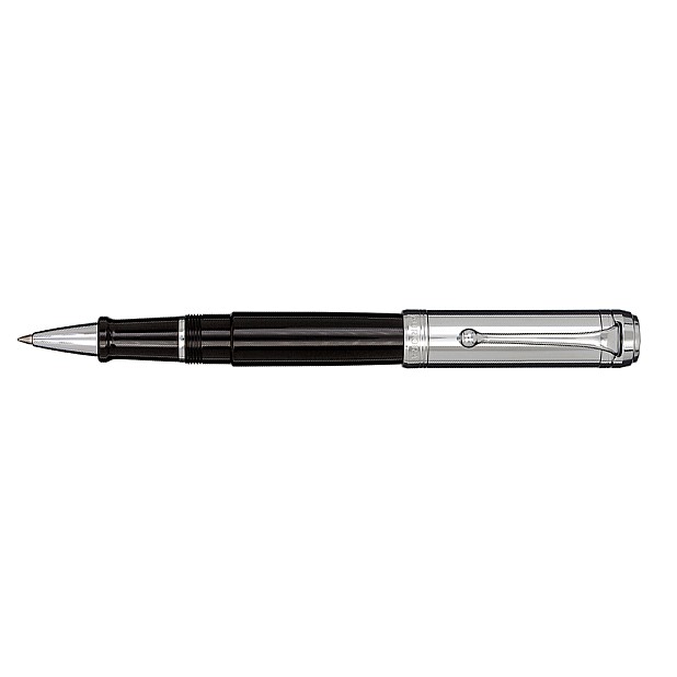 Aurora Talentum Black and Chrome Big Rollerball