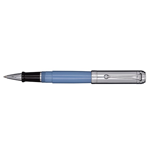 Aurora Talentum Light Blue and Chrome Big Rollerball