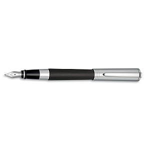 Aurora TU Matte Black and Chrome Stylo Plume