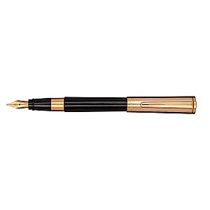Aurora TU Black and Rose Gold Stylo Plume