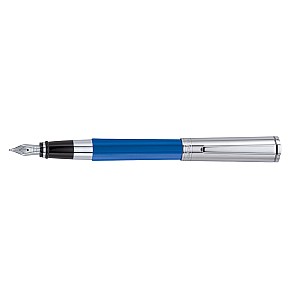 Aurora TU Blue and Chrome Stylo Plume