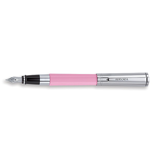 Aurora TU Pink and Chrome Fountain pen
