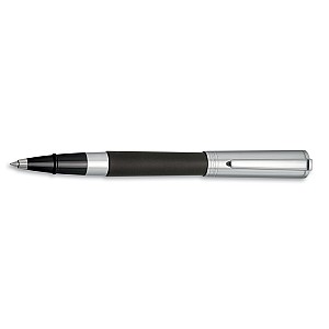 Aurora TU Matte Black and Chrome Rollerball