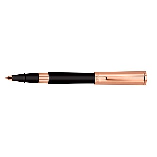 Aurora TU Black and Rose Gold Rollerball
