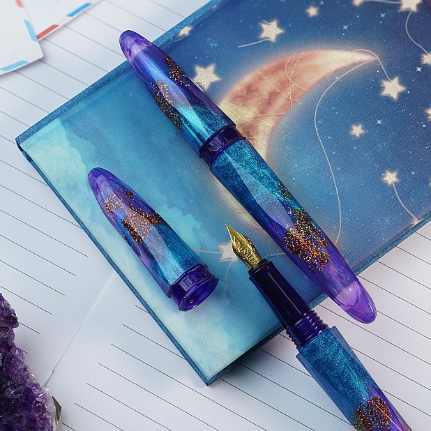 Benu Briolette Amethyst Tide Pióro Wieczne