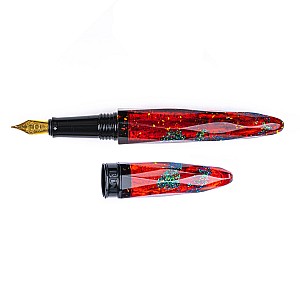 Benu Briolette Ruby Forest Fountain pen