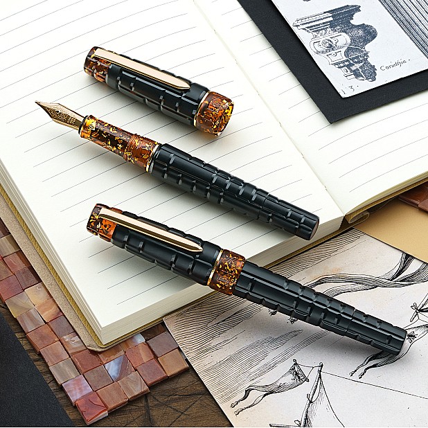 Benu Tessera Black Amber GT Stylo Plume