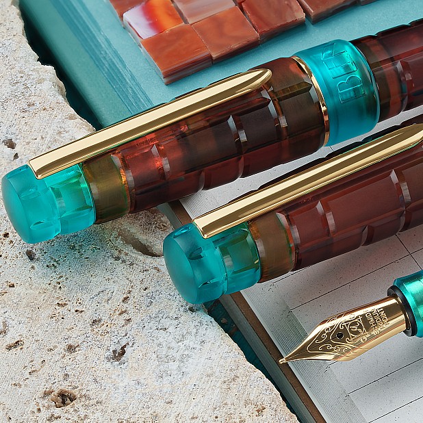 Benu Tessera Ribbon Turquoise GT Stylo Plume