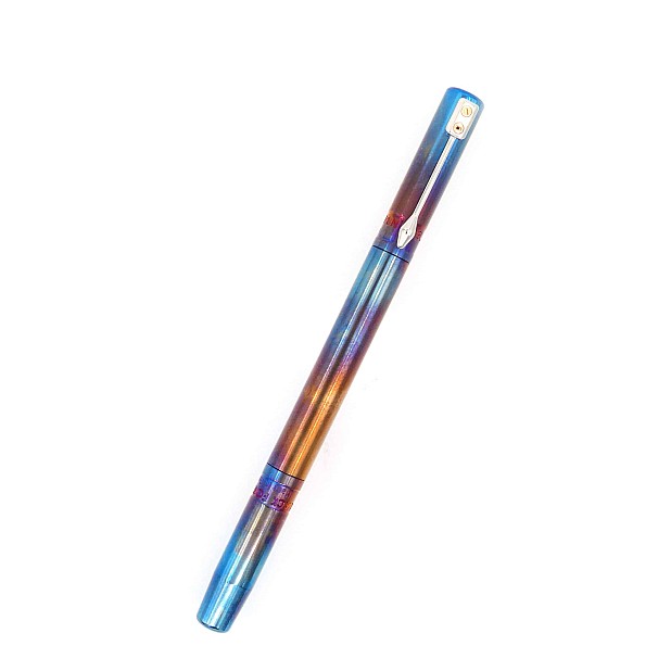 Black Forest Pen ArtisanLine Duo Blued Stainless Steel Caneta de Tinta Permanente