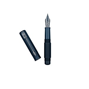 Black Forest Pen Premium Classic Minimo Aluminum Titanium Grey Caneta de Tinta Permanente