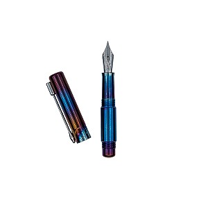 Black Forest Pen Premium Classic Minimo Blued Stainless Steel Caneta de Tinta Permanente