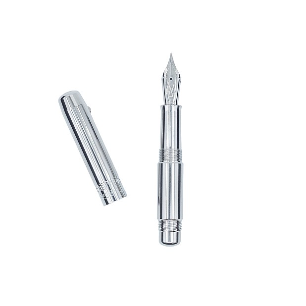 Black Forest Pen Premium Classic Minimo Stainless Steel Pluma Estilográfica