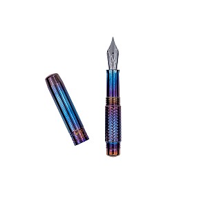 Black Forest Pen Premium MultiMill Minimo Blued Stainless Steel Pluma Estilográfica