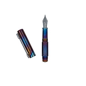 Black Forest Pen Premium MultiMill Minimo Blued Stainless Steel Pluma Estilográfica