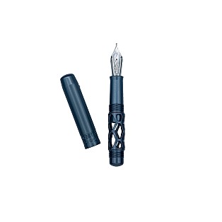 Black Forest Pen Premium Rhombus Minimo Aluminum Titanium Grey Pluma Estilográfica