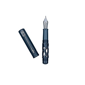 Black Forest Pen Premium Rhombus Minimo Aluminum Titanium Grey Pluma Estilográfica