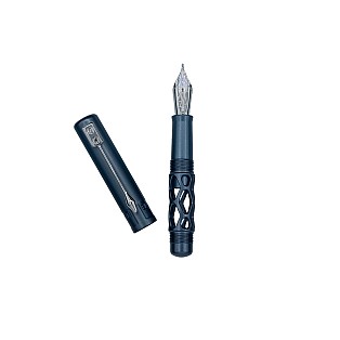 Black Forest Pen Premium Rhombus Minimo Aluminum Titanium Grey Pluma Estilográfica