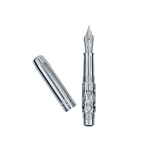 Black Forest Pen Premium Rhombus Minimo Stainless Steel Pluma Estilográfica