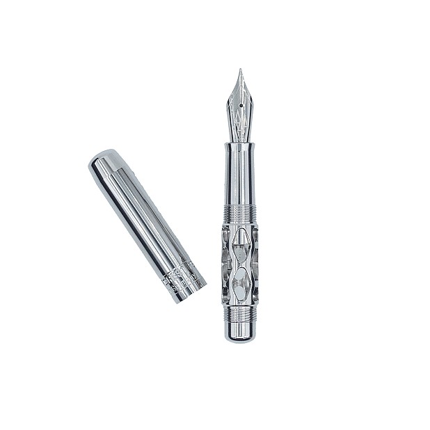 Black Forest Pen Premium Rhombus Minimo Stainless Steel Caneta de Tinta Permanente