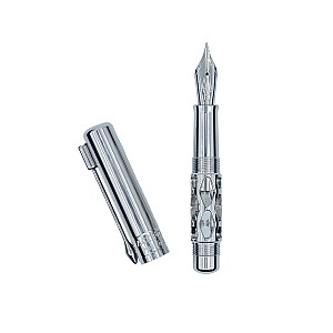 Black Forest Pen Premium Rhombus Minimo Stainless Steel Pluma Estilográfica